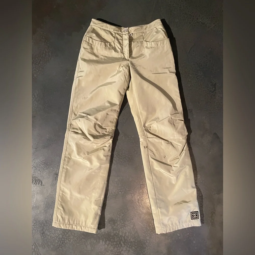 Chanel Vintage Sports Winter Women's Beige Pants - Picture 3 of 15